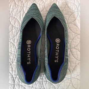 Rothy’s Aqua Heather Points Size 8